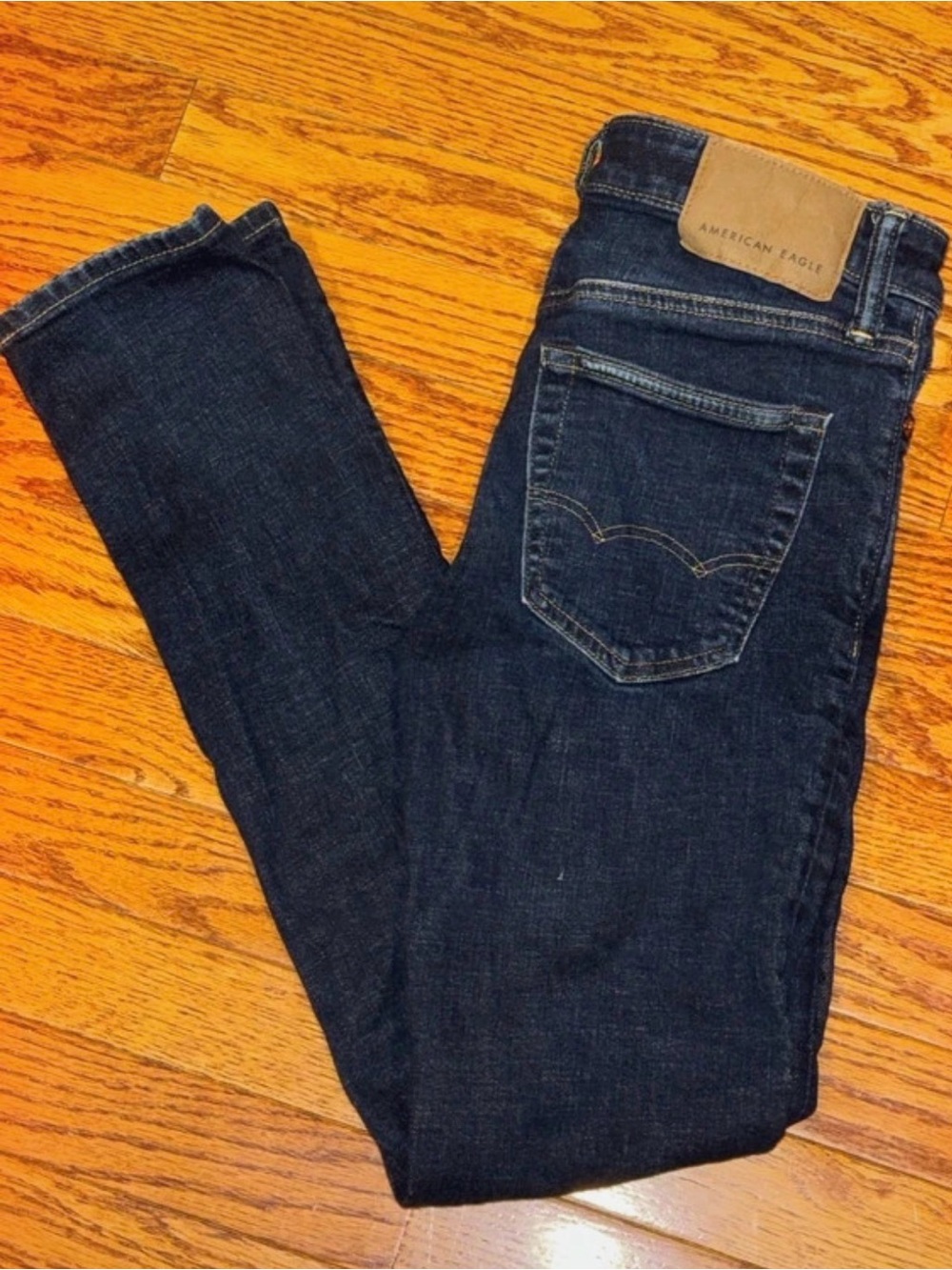 American Eagle Outfitters Men’s Dark Indigo Slim Straight Jeans